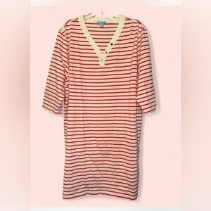 Draper James Red and White Striped Dress